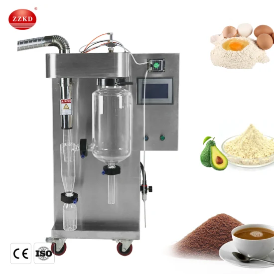 Mini macchina per essiccazione a spruzzo centrifuga ad alta velocità, macchina per la produzione di latte in polvere, essiccatore a spruzzo da laboratorio per erbe stevia di siero di latte 2L 5L 10L